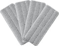 JOYMOOP Microfiber Flat Mop Pads, Washable Replacement Pads for 13 Inch Mop System, Grey, Pack of 4 13.0 × 4.9 Inch 4 Pcs 13" - 4 Grey