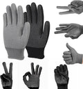 14 Pair Work Gloves with Grip Gloves for Men Womens, Safety Working Gloves | Anti-slip Knitted Nylon Cloth Gloves, Dot Grip Glove Liners Moving