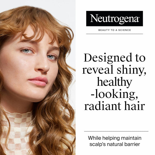 Neutrogena Exfoliating Healthy Scalp Clarify & Shine Shampoo for Oily Hair and Scalp, Anti-Residue Shampoo with Pink Grapefruit, Ph-Balanced,