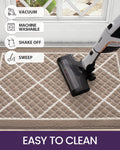 DEXI Front Door Mat Indoor Entryway 17x30 Inside Entrance Doormat Beige | Non Slip Low Profile Thin Absorbent Washable Entry Mats for House Floor,