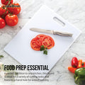 FARBERWARE Large Cutting Board, Dishwasher- Safe Plastic Chopping Board for Kitchen with Easy Grip Handle, 11in by 14in, White 11"L x 14"W Cutting