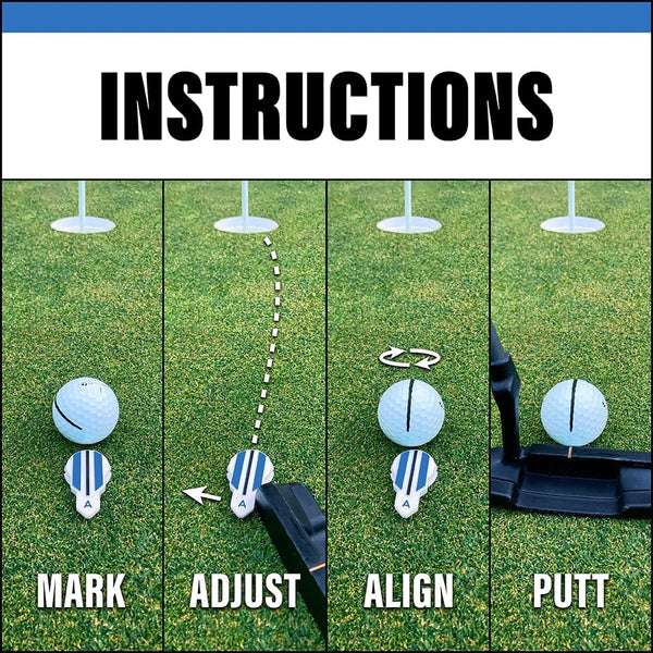 Putting Alignment Aid Tool - Golf Ball Marker - Rotate to Aim - Golf Gift Accessory for Men & Women Golfers - USGA Compliant 1
