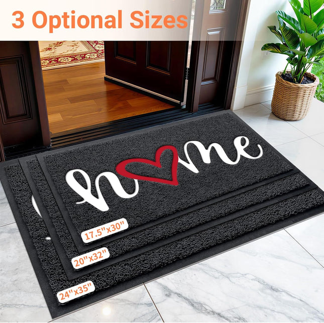 Door Mat Home Welcome Mats Outdoor and Indoor, Heavy-Duty Low-Profile Non-Slip F
