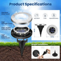 GIGALUMI Solar Ground Lights - No-Drill Fence Lighting Solution, Waterproof Perimeter Lights Compatible with Wood, Metal & Concrete Fences (12
