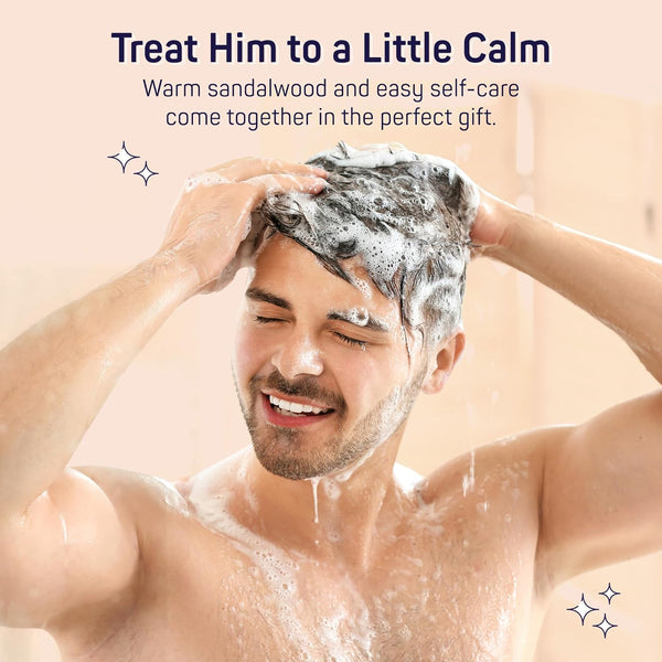 Spalife Men'S Sandalwood Luxury Spa Skincare Set - Complete Care Kit for Rugged Revitalization, Exfoliating Scrub - Bath and Body Collection for