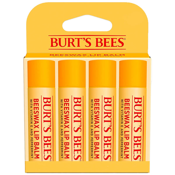 Burt'S Bees Lip Balm - Original Beeswax, Lip Moisturizer with Responsibly Sourced Beeswax, Tint-Free, Natural Origin Conditioning Treatment, 4