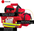 REDCUBE Emergency Bag - First Aid Bags Empty - First Responder Bag for Trauma, Professional Multiple Compartment Kit Carrier For Emergency Medical