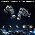 Wireless Earbuds Bluetooth Headphones, Bluetooth 5.4 Stereo Sound with LED Display, Active Noise Cancellation, IP7 Water Resistant In-Ear