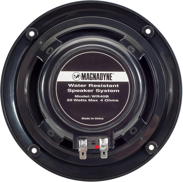 5-inch Water Resistant Outdoor Speakers, Dual Cone, 25W Peak Power, Marine and RV Compatible (Black)