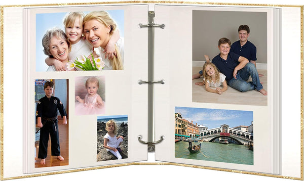 Magnetic Self-Stick 3-Ring Photo Album 100 Pages (50 Sheets), Jasmine Design Jasmine 8.25"x10.5" (Single Album) Album