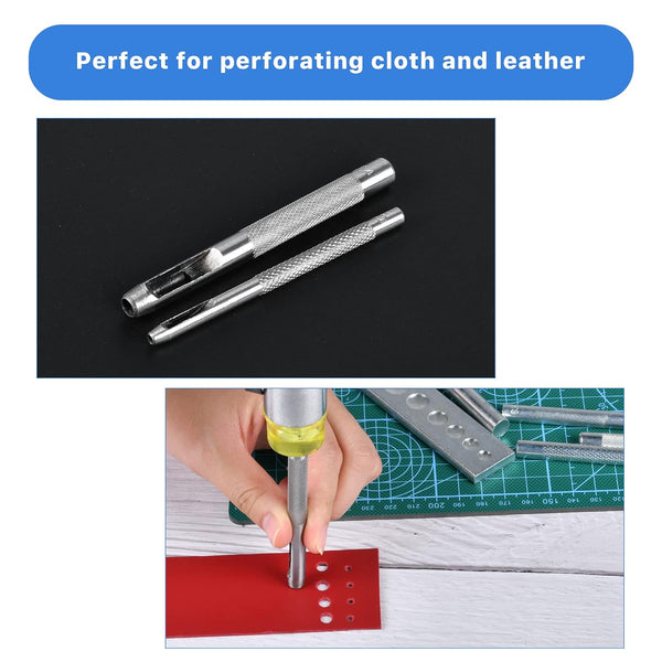 14Pcs Rivet Setter, Leather Die Punch Snap kit, Stainless Steel Rivet Setting Tool for Bag Making DIY Leather Crafts with Non Slip Base |