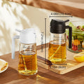 TrendPlain 16oz/470ml Glass Olive Oil Sprayer for Cooking – 2 in 1 Olive Oil Dispenser Bottle for Kitchen Gadgets and Air Fryer Accessories,
