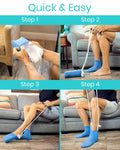 Vive Sock Aid - Easy On and Off Stocking Slider - Donner Pulling Assist Device - Sock Helper Aide Tool - Puller for Elderly, Senior, Pregnant,