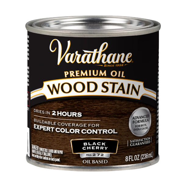 Varathane Dry Black Cherry Wood Stain 0.25 Quart (Pack of 1) Black