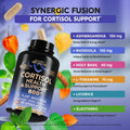 Cortisol Supplement for Women - Holy Basil, Ashwagandha & Rhodiola, 60 Caps | Plant-Based Hormone Balance - Holy Basil, Rhodiola & L-Theanine -