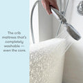 Newton Baby Waterproof Crib Mattress, Breathable & Washable - Grey