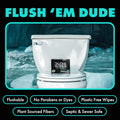 DUDE Wipes - On-The-Go Flushable Wipes - 1 Pack, 30 Wipes - Mint Chill Extra-Large Individually Wrapped Adult Wet Wipes - Eucalyptus & Tea Tree
