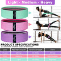 Resistance Bands for Working Out, 3 Levels Fabric Exercise Bands Set Assorted