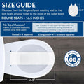 Mayfair Padded Toilet Seat, Cushioned Soft Vinyl over Wood Core Seat, Secure Hinges, Easy Clean, Made in USA, Round, White Round White Toilet Seat