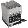 Camping Stove - Stainless-Steel Wood Burning Rocket Stove - Portable Grill for Beach, Picnic, Camp or Backpacking - Bushcraft Gear by Wakeman Outdoors