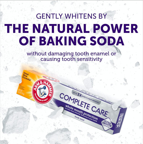Arm & Hammer Complete Care Toothpaste, Fresh Mint, Whole Mouth Protection, 6.0Oz