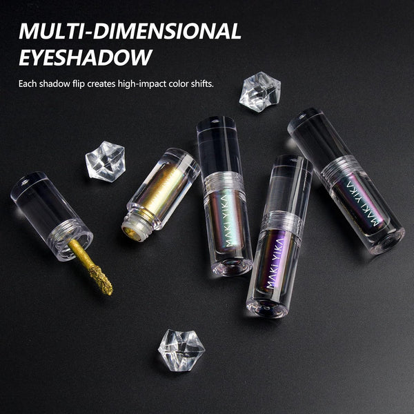 MAKI YIKA Glitter Liquid Eyeshadow Green Purple Color Shifting Eyeshadows Aurora