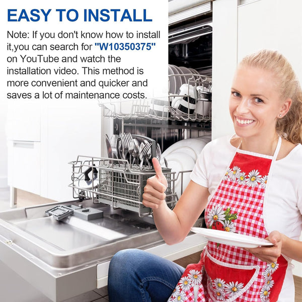 Upgraded W10350375 Dishwasher Top Rack Adjuster parts For Whirlpool WDT730PAHZ0 WDT750SAHZ0 Upper Rack Parts,WDTA50SAHZ0 WDT970SAHZ0 Dishwasher