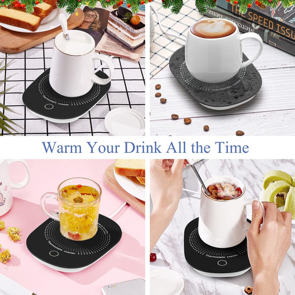Coffee Mug Warmer for Desk with Auto Shut Off, Coffee Cup Warmer for Desk Office Home-Coffee Gifts Oval 4.8 inch