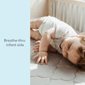 Newton Baby Waterproof Crib Mattress, Breathable & Washable - Grey