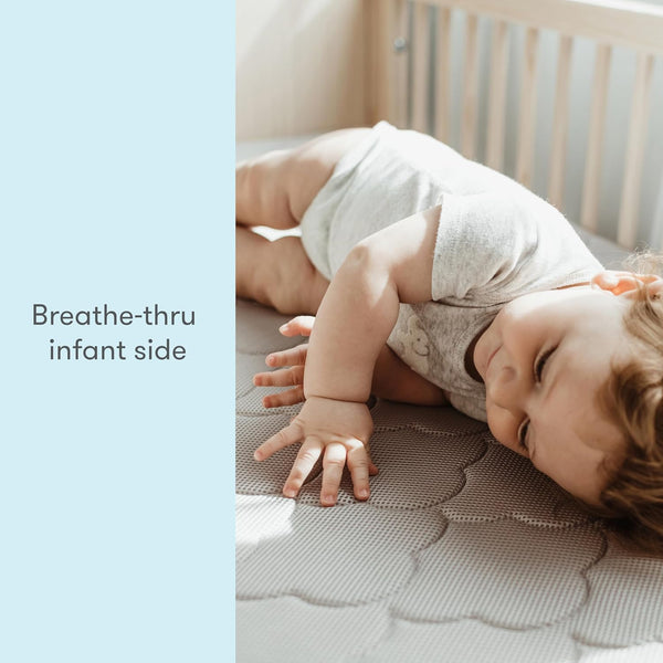 Newton Baby Waterproof Crib Mattress, Breathable & Washable - Grey