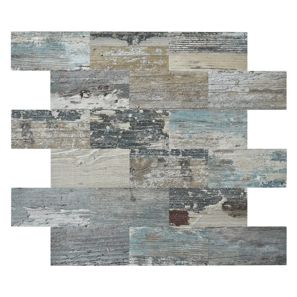 Art3D 5-Sheet (Pack of 5) Wall Panel Wood, Green