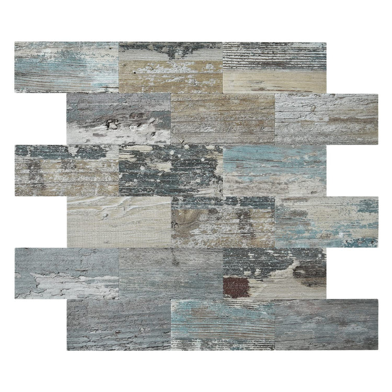 Art3D 5-Sheet (Pack of 5) Wall Panel Wood, Green