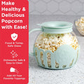 Ecolution Patented Micro-Pop Microwave Popcorn Popper with Temperature Safe Glass, 3-in-1 Lid Measures Kernels and Melts Butter, Made Without BPA,