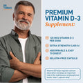 Dr. Tobias Vitamin D3 5000 IU, Essential for Healthy Bones, Teeth, and Immune System, Extra Strength Vitamin D Supplement, Non-GMO, 90 Capsules,