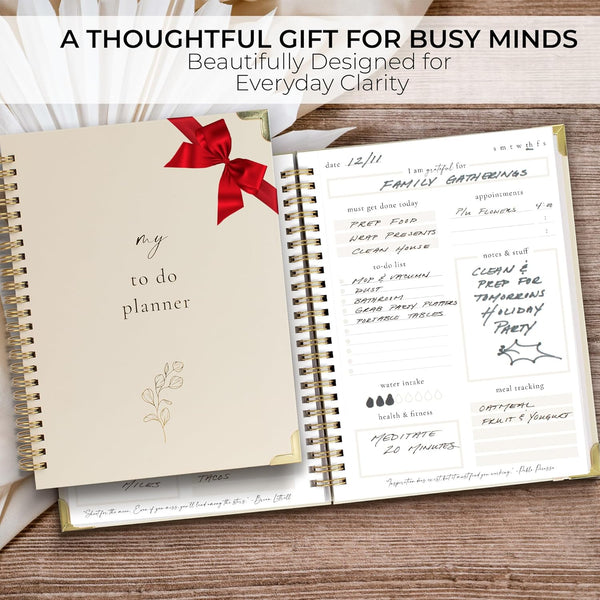 Beautiful To Do List Notebook - Aesthetic Daily Planner to Easily Organize Your Tasks And Boost Productivity - Stylish Undated ADHD Planner Gift