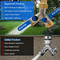 Brass Garden Hose Splitter, Garden Hose Splitter 2 Way Heavy Duty, with 2 304 Stainless Steel Extension Handles, 2-Way Y-Valve 3/4Ã¢ÂÂ GHT Threads