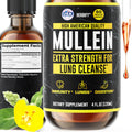 HERBIFY Mullein Drops - Lung Cleanse - Leaf Extract - Powerful Mullein for Immune Support,Detox & Respiratory Support - Made in USA - Lung Cleanse