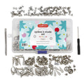 Incraftables Assorted Studs and Spikes Set (100pcs). Silver Spikes for Clothing (Small, Medium & Large) Kit. Metal Studs for Clothing for Crafts,