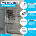 Plastic Clipboards (Set of 6) Transparent Clipboard (Clear) Strong 12.5 X 9 Inch | Holds 100 Sheets! Acrylic Clipboards with Low Profile Clip |