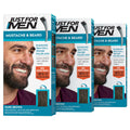 Just for Men Mustache & Beard, Beard Dye for Men with Brush Included, with Keratin Biotin Aloe and Coconut Oil for Healthy Facial Hair - Dark