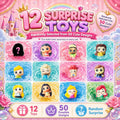 Bath Bombs for Kids: 12 Pcs Princess Bath Bombs with Toys Inside, Kids Bath Bomb Rich in Natural Essential Oils, Organic Bath Bomb Gift Set for