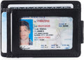 alpine swiss Harper Mens RFID Slim Money Clip Front Pocket Wallet Minimalist Leather ID Card Holder One Size Black