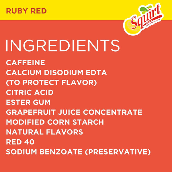 Squirt Ruby Red Grapefruit Soda, 12 fl oz cans, 12 pack Ruby Red Grapefruit 12 Fl Oz (Pack of 12)