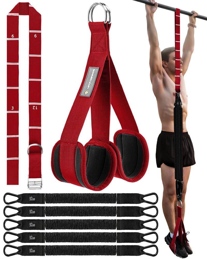 MANUEKLEAR Heavy Duty Resistance Bands for Pull Ups, Pull up Assistance Bands with Scale Tracking Feature, Adjustable Pull up Assist Band with