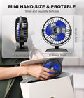 JZCreater USB Desk Fan, 2Pack USB Fan, 360 Rotation Desktop Fan with 3 Speed, Table Personal Cooling Fan, Quiet Mini Desk Fan, USB Powered, Small