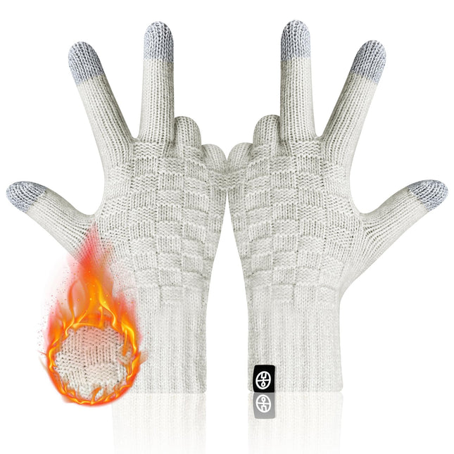 Winter Gloves for Women Thermal Knit Elastic Soft Warm Touch Screen Friendly Glo