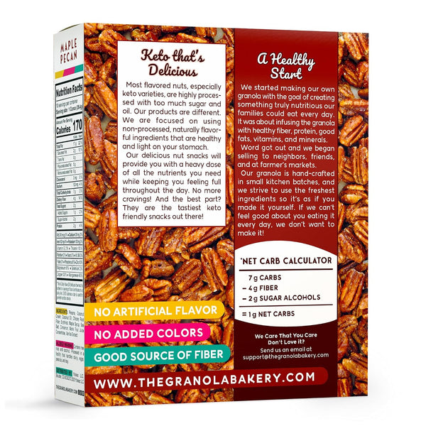 TGB Maple Pecans | 1g Net Carb Keto Snack | Gluten Free Low Carb Candy Nuts, 10 Ounces Maple Pecan 10 Ounce (Pack of 1)