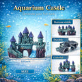 Mechpia 13 Pieces Aquarium Decorations Kit, Fish Tank Decorations Set Small Resin Castle and Rockery Betta Fish Cave Hideout Coral Artificial