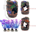 Faeshoo Fish Tank Decoration Betta Fish Tank Decorations Accessories for Aquarium Tank, Starfish Barrel X 1Pc, Aquatic Plants X 4Pcs