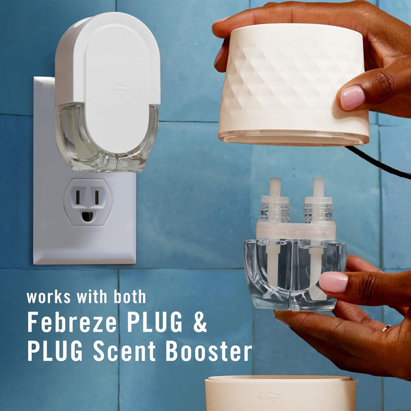Febreze Plug Scent Booster Continuous Scent Device Oil Diffuser, Compatible with Febreze Air Freshener Plug in Refills